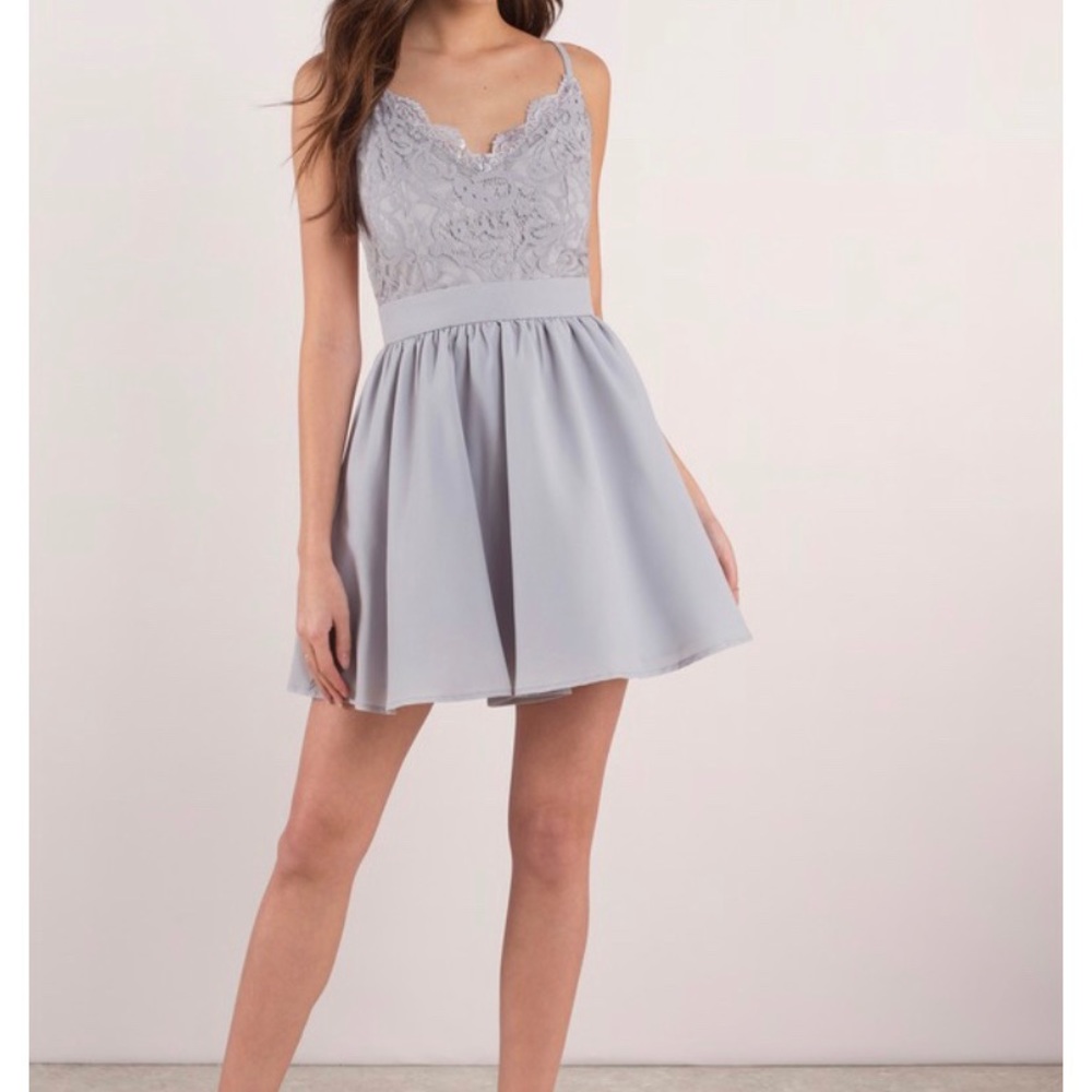 Backless skater dress